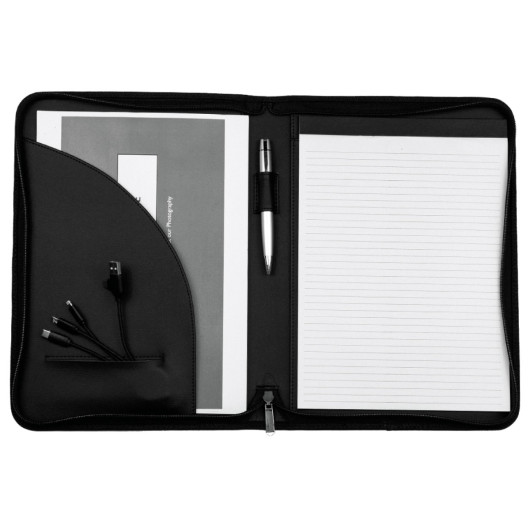 Recycled A4 Zip Porfolios Open 1